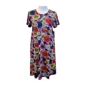 LuLaRoe Carly Dress Size XS Roses